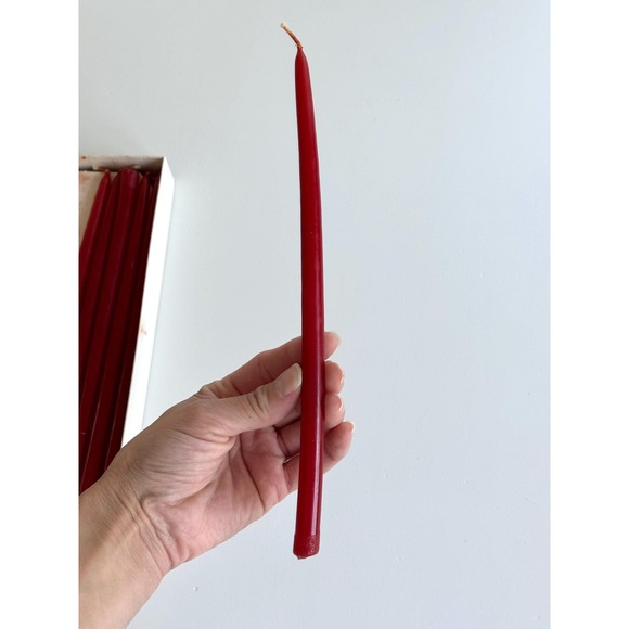 Vintage Red skinny Taper candles in box: Lenox - Picture 10 of 10